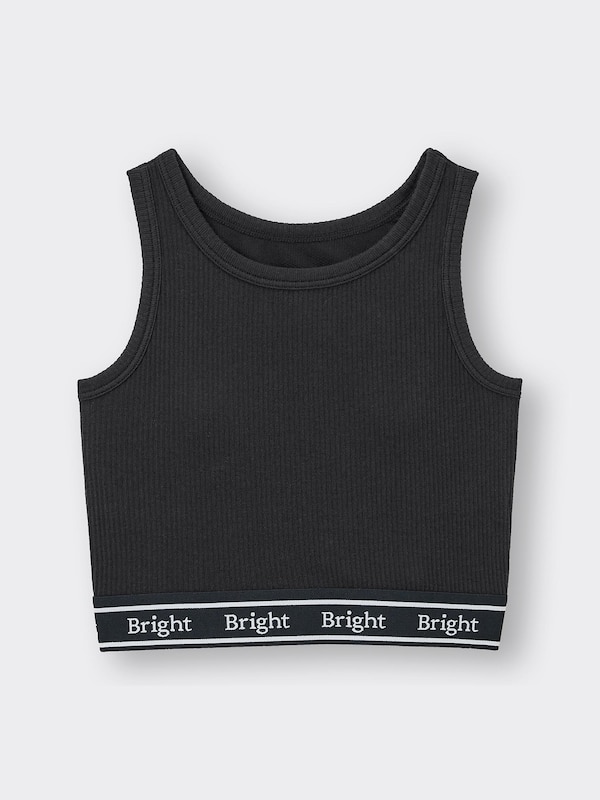 GIRLSブラフィールプチロゴテープクロップドタンクトップ