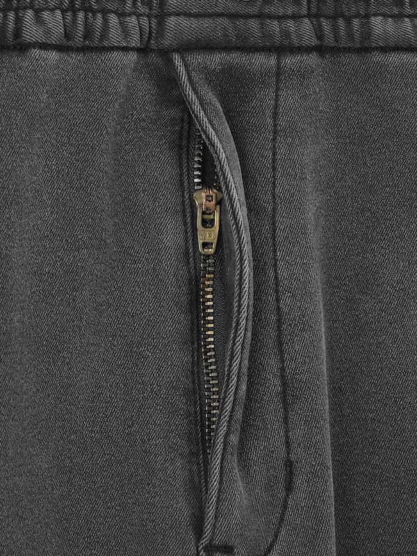 ウォームデニムストレッチワイドパンツ+E