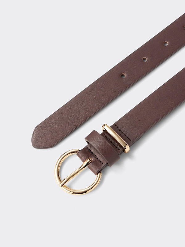 ラウンドバックルメタルループベルト