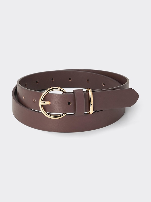 ラウンドバックルメタルループベルト