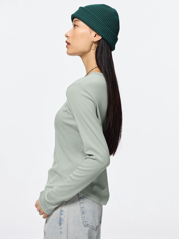 ソフトリブクルーネックT(長袖)