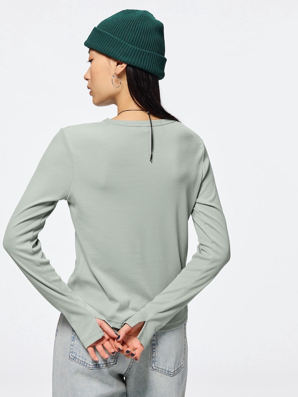 ソフトリブクルーネックT(長袖)