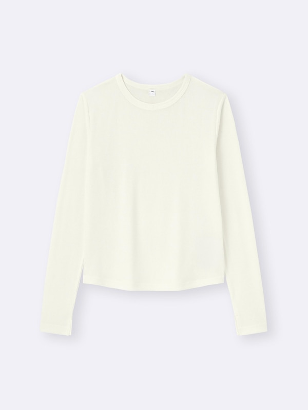 ソフトリブクルーネックT(長袖)