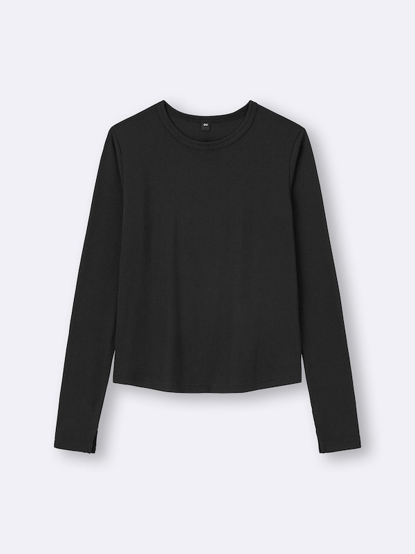 ソフトリブクルーネックT(長袖)