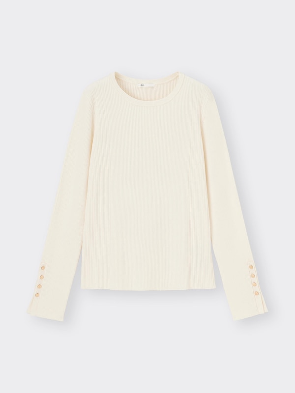 リブボタンスリーブセーターZ