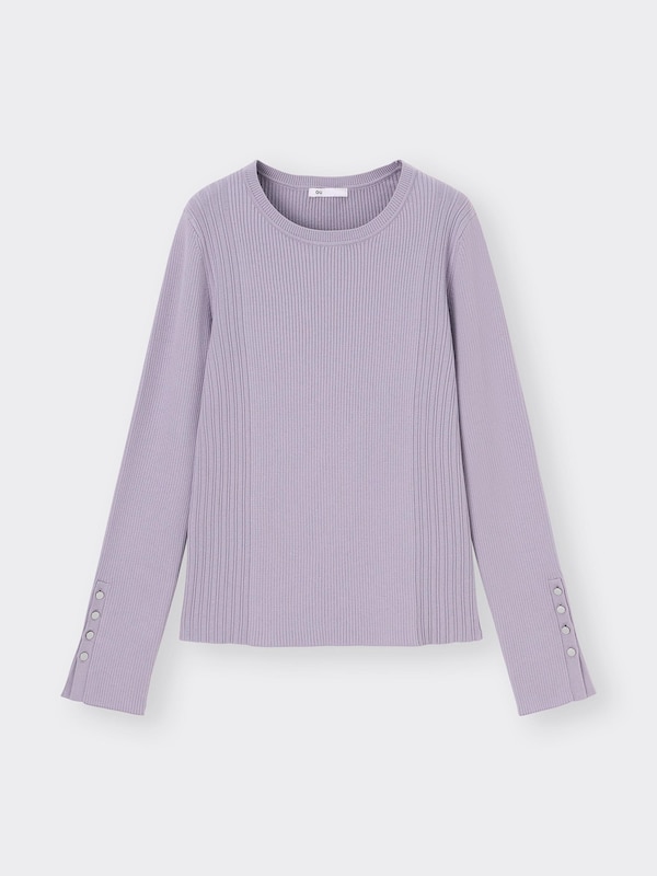 リブボタンスリーブセーターZ