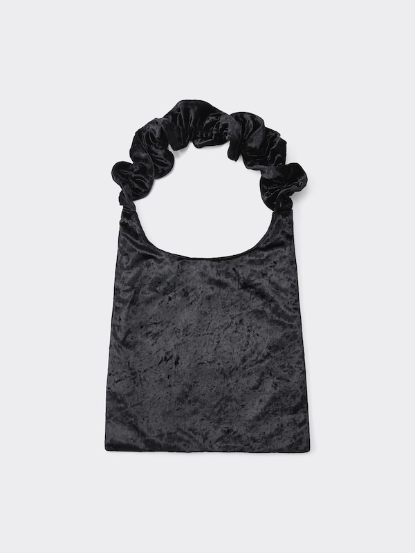 ベロアフリルハンドルバッグ