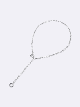 ラリエットチェーンサークルネックレス 【メンズ】 【グッズ】【GU公式/ジーユー】 【SILVER】 ラリエットチェーンサークルネックレス 【メンズ】 【グッズ】【GU公式/ジーユー】 【SILVER】