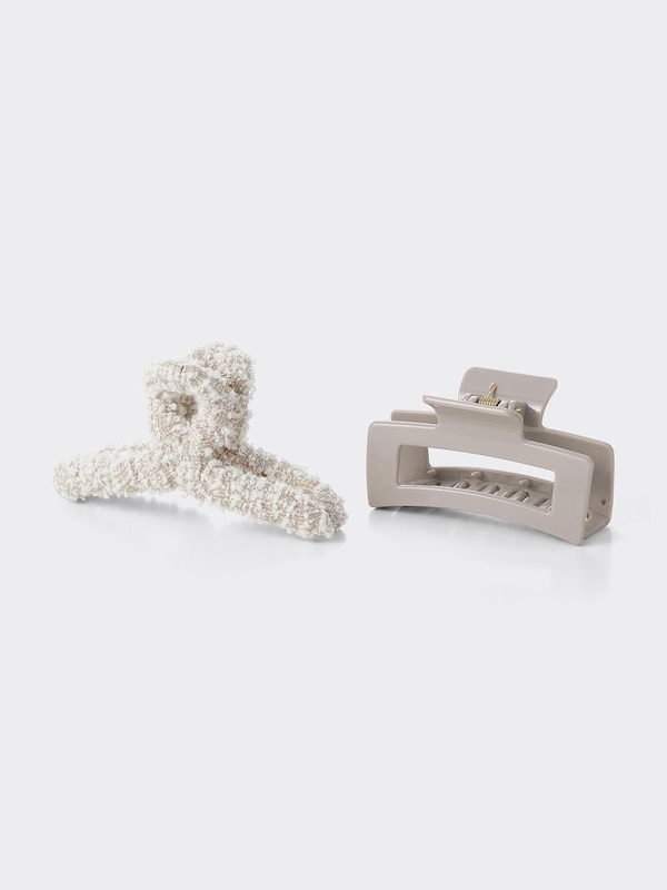 ツイードヘアクリップ2P