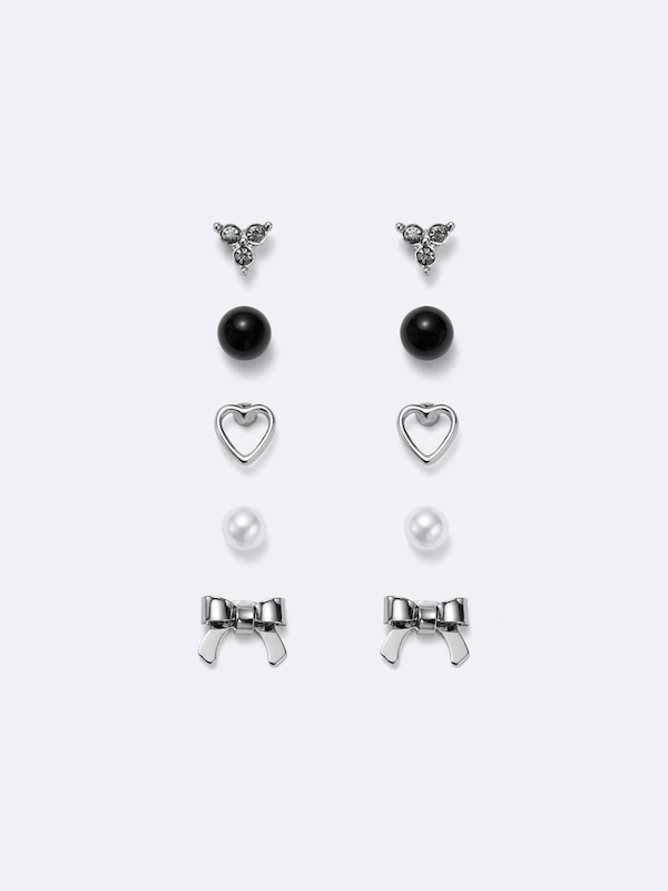 リボン&マルチミニピアス5P