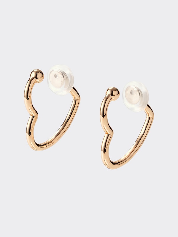ハートノンホールピアス&イヤーカフ
