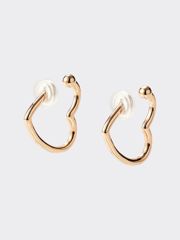 ハートノンホールピアス&イヤーカフ