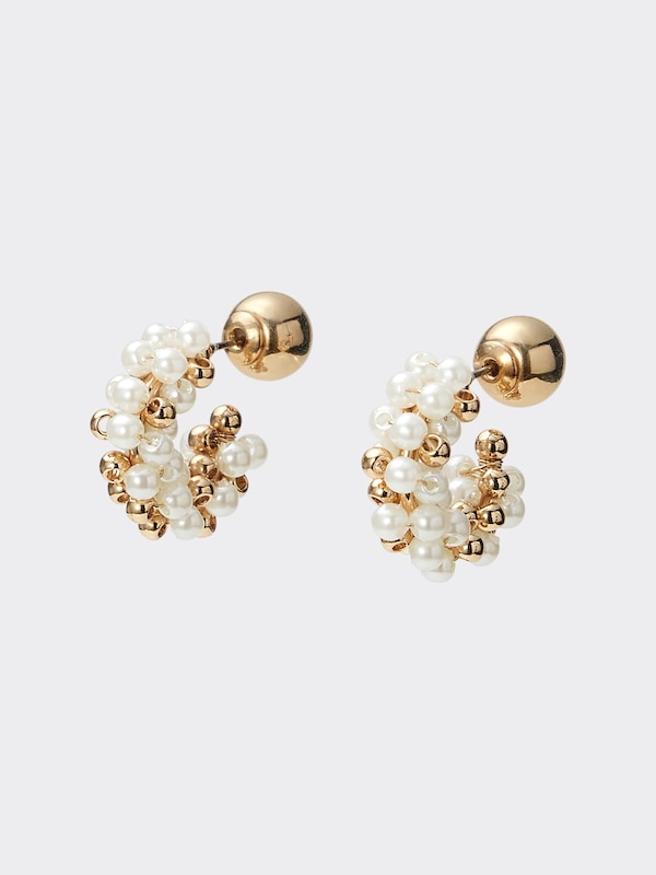 ビーズフープピアス