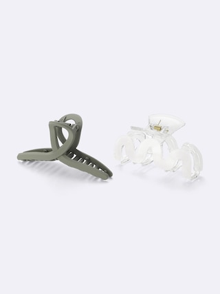 ウェーブヘアクリップ2P 【レディース】 【グッズ】【GU公式/ジーユー】 【OLIVE】 ウェーブヘアクリップ2P 【レディース】 【グッズ】【GU公式/ジーユー】 【OLIVE】