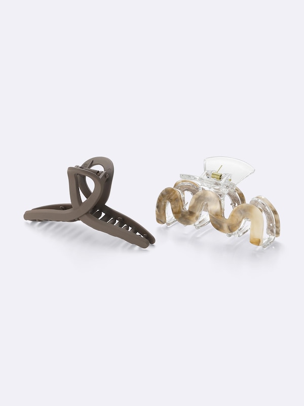 ウェーブヘアクリップ2P