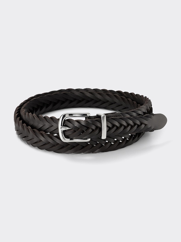 レザーメッシュナローロングベルト