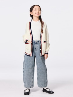 GU公式 | GIRLSバレルレッグジーンズ 