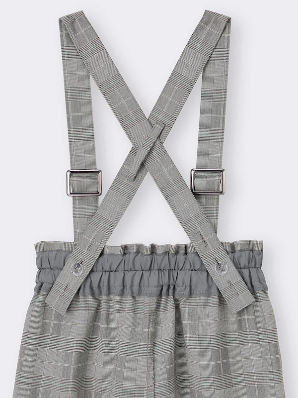 GIRLSサスペンダー付きワイドパンツ(チェック)