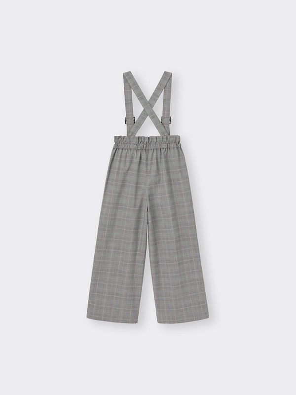 GIRLSサスペンダー付きワイドパンツ(チェック)
