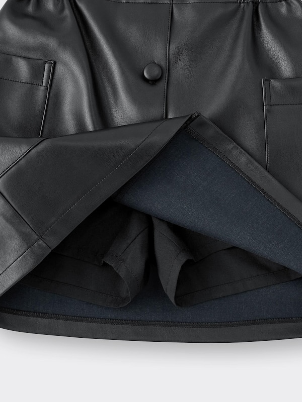 GIRLSフェイクレザーミニスコート