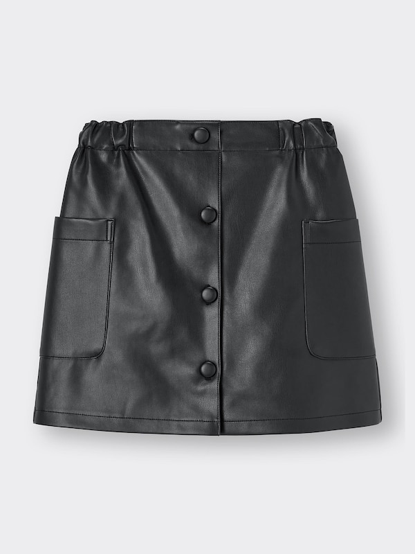 GIRLSフェイクレザーミニスコート