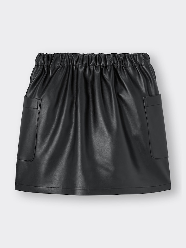 GIRLSフェイクレザーミニスコート