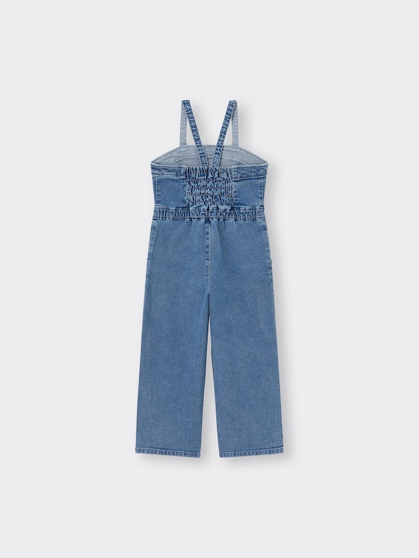 GIRLSデニムベアトップサロペットパンツ+E