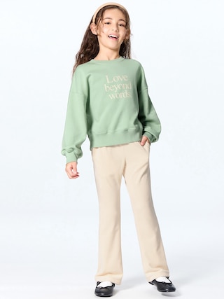 GIRLSヌクヌクニットコールフレアパンツ 【KIDS・TEEN】 【キッズ パンツ・スカート】【GU公式/ジーユー】 【NATURAL】 GIRLSヌクヌクニットコールフレアパンツ 【KIDS・TEEN】 【キッズ パンツ・スカート】【GU公式/ジーユー】 【NATURAL】