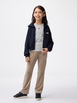 レイヤード風ボアプリントトレーナーレギンスSET 秋 冬[品番：CROW0000979]｜CHEER（チアー）のキッズファッション 通販｜SHOPLIST（ショップリスト） ガールズ服 秋 女の子 衣装 2枚 パーカー プルオーバー スウェットシャツ+パンツ+レギンス 冬セット サイズ4-8歳 小さな女の