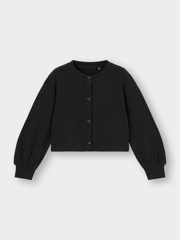 GIRLSジャージークロップドカーディガン