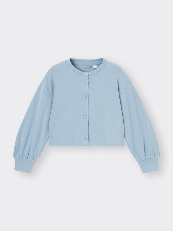GIRLSジャージークロップドカーディガン