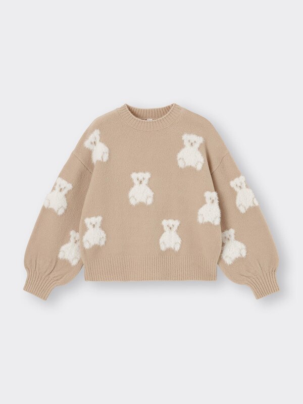 GIRLSジャカードセーター(ベア)