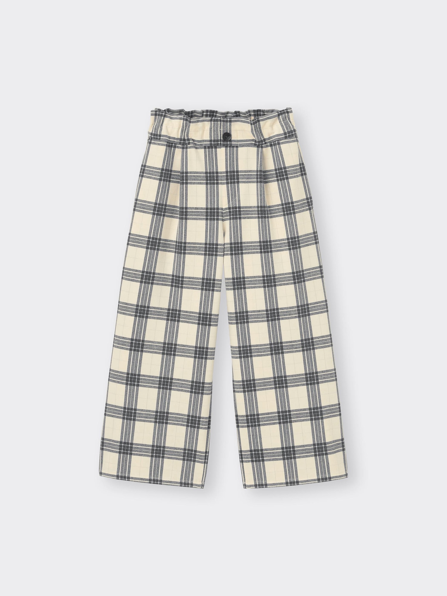 yu様確認用 GU公式 | GIRLS起毛ワイドパンツ(チェック)