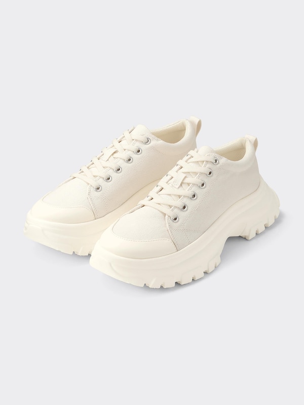 ボリュームソールキャンバススニーカー+E