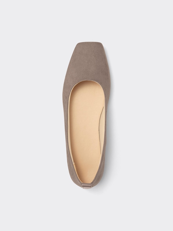 スクエアフラットシューズ