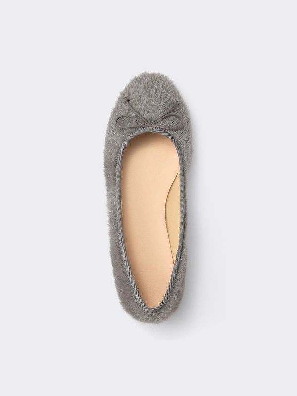 シャギーフラットシューズ