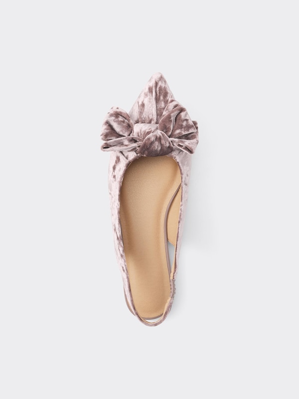 リボンフラットシューズ+E