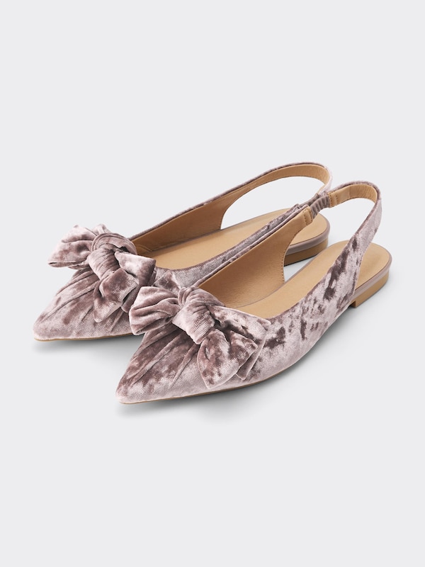 リボンフラットシューズ+E