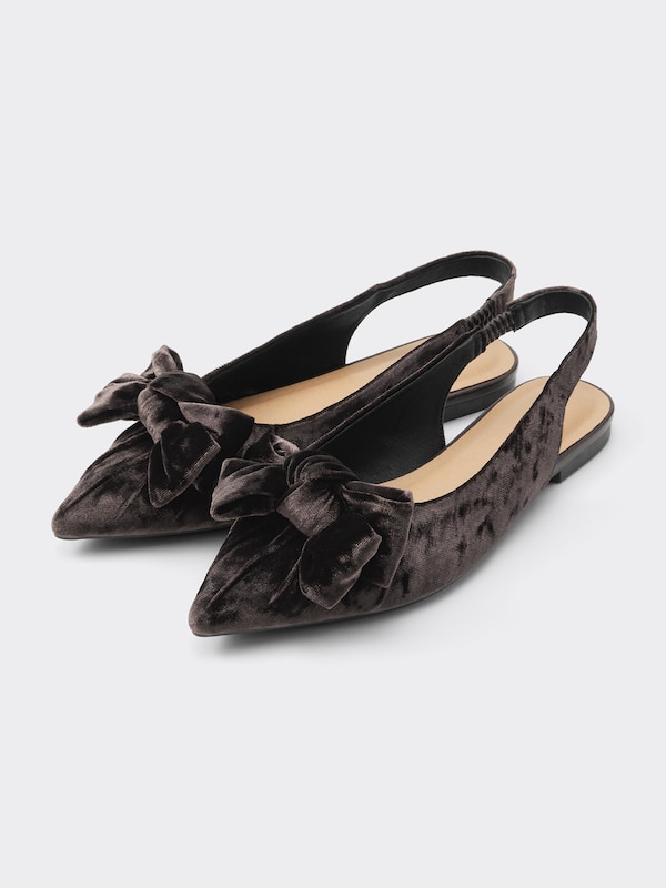 リボンフラットシューズ+E