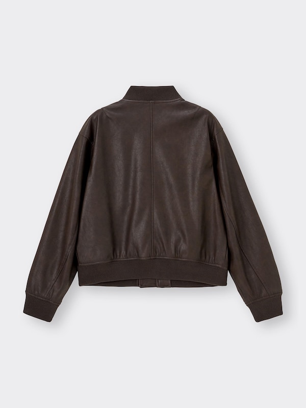 レザータッチブルゾン