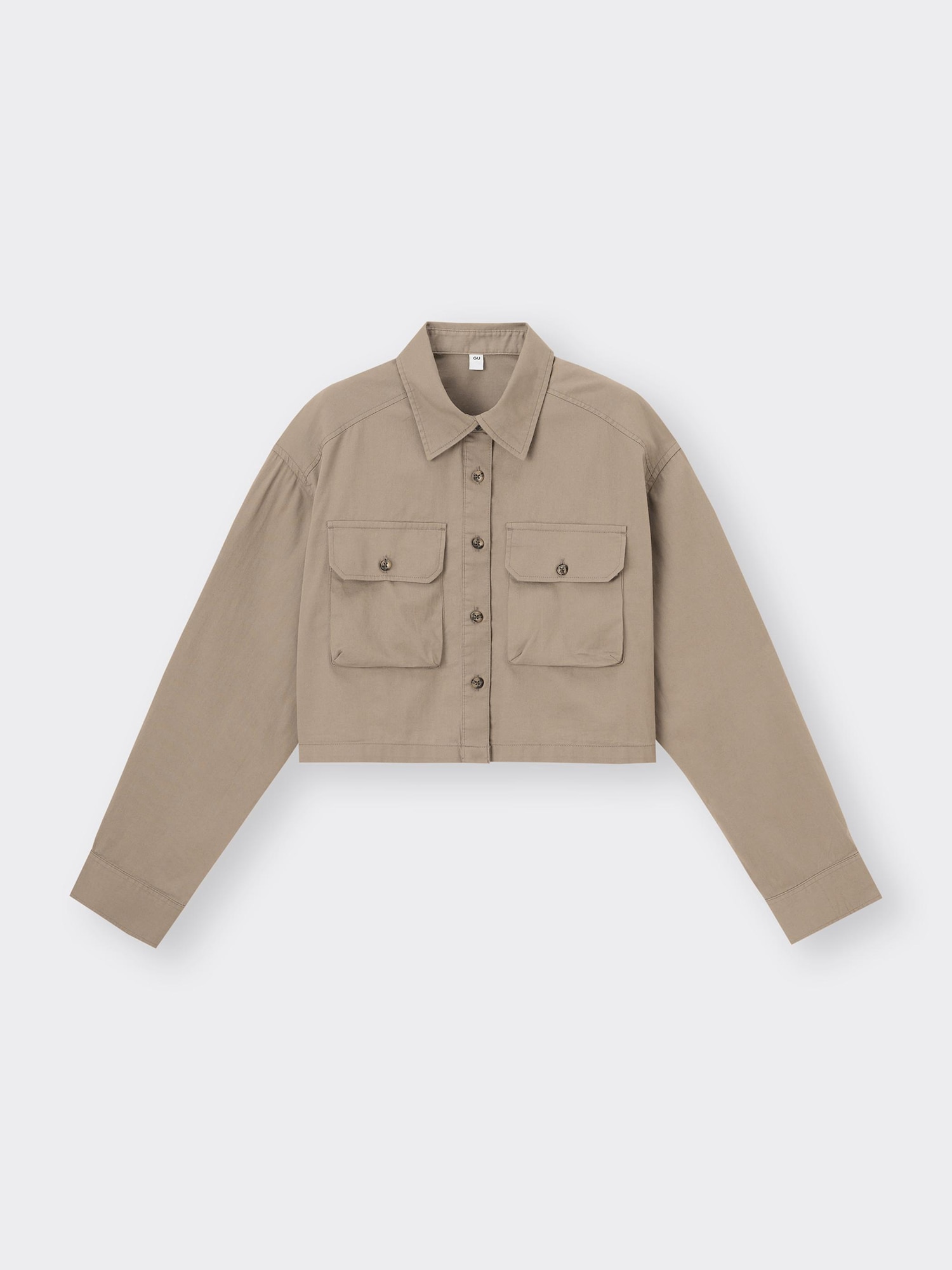 ARMANI JEANS クロップド丈ワークジャケット アイボリー/QW64 GU公式 | クロップドワークシャツ