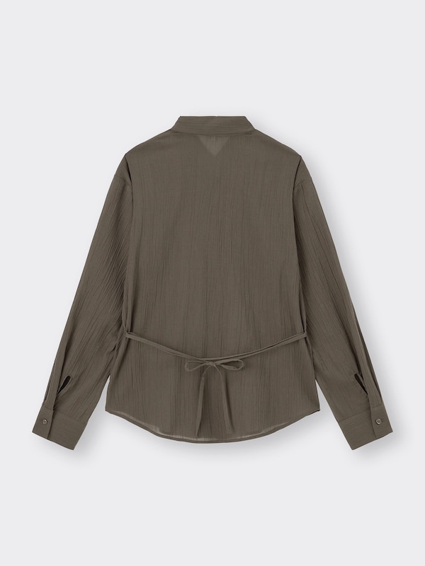 テクスチャーシアーシャツNTQ+E