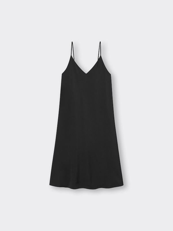 サテンキャミソールワンピース+E