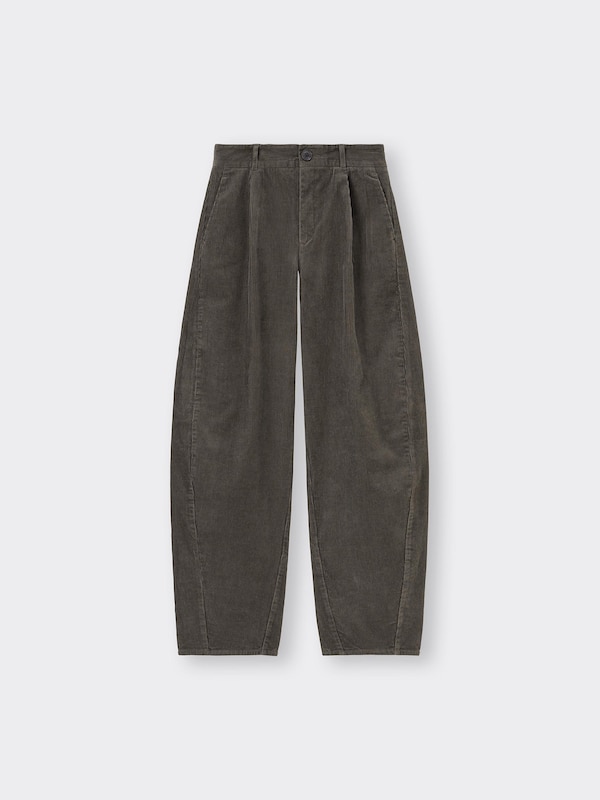 コーデュロイバレルレッグパンツ+EC(丈長め81.0cm)(セットアップ可能)