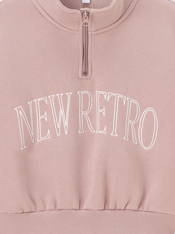 GIRLSヘビーウェイトスウェットクロップドハーフジッププルオーバーJR(セットアップ可能)