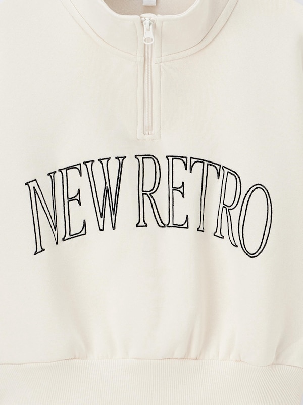 GIRLSヘビーウェイトスウェットクロップドハーフジッププルオーバーJR(セットアップ可能)