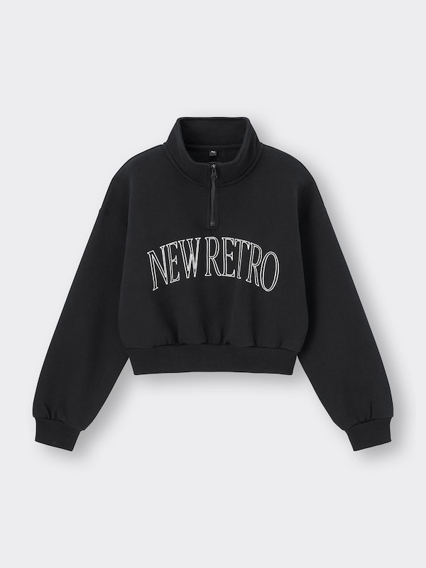 GIRLSヘビーウェイトスウェットクロップドハーフジッププルオーバーJR(セットアップ可能)