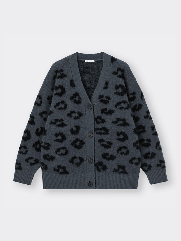 GIRLSオーバーサイズカーディガン(レオパード)JR