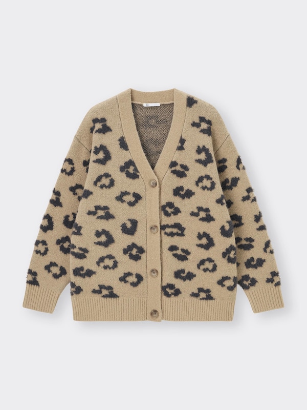 GIRLSオーバーサイズカーディガン(レオパード)JR