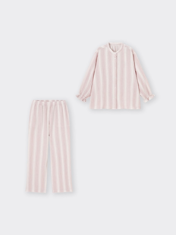 キャンディスリーブコットンパジャマ長袖&ロングパンツ+E